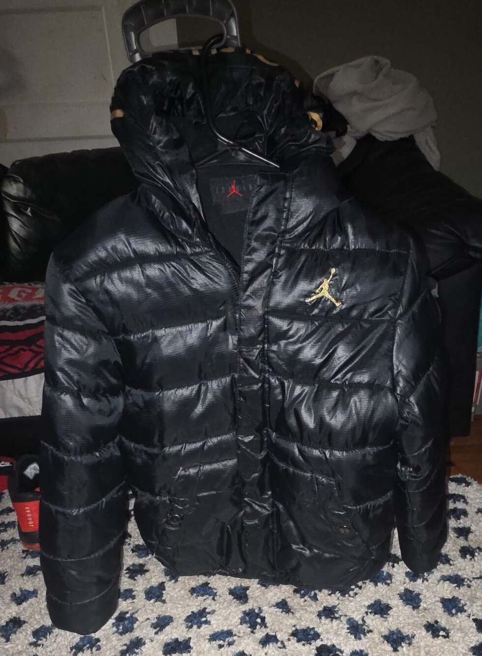 Jordan Jumpman Black Puffer Jacket with Hood